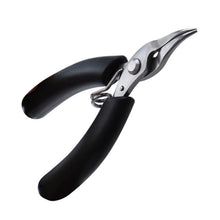 Load image into Gallery viewer, 4 Inch Stainless Steel Palm Mini Electronic Pliers, Wire Cutters, Curved Nose Pliers, Needle Nose Flat Pliers, Needle Nose Round Pliers