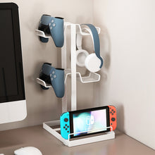 Load image into Gallery viewer, Desktop Headset Gamepad Game Console Storage Bracket, White, Black