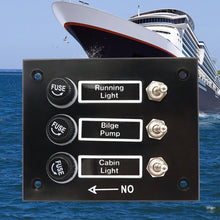 Load image into Gallery viewer, AOS3045 Switch Panel Marine Retrofit Each With Independent Fuse Protection, 3 Groups Shake Switch, 6 Groups Shake Switch