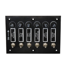 Load image into Gallery viewer, AOS3045 Switch Panel Marine Retrofit Each With Independent Fuse Protection, 3 Groups Shake Switch, 6 Groups Shake Switch