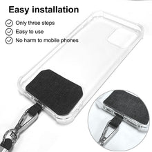 Load image into Gallery viewer, 2 PCS Phone Lanyard Adjustable Detachable Neck Cord with Card, Black, Red, Yellow, Sky Blue, Wine Red, Light Gray, Dark Gray, Dark Blue, White