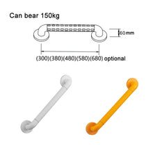 Load image into Gallery viewer, Kuaierte Bathroom Stainless Steel Safety Anti-Slip Disabled/Elderly Handrails, 38cm (White), 48cm (White), 58cm (White), 68cm (White), 38cm (Yellow), 48cm (Yellow), 58cm (Yellow), 68cm (Yellow)