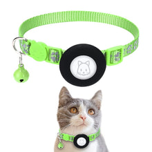 Load image into Gallery viewer, Pet Cat Reflective Collar with Bell for AirTag 2nd Gen / AirTag 1st Gen, Blue, Purple, Black, Pink, Orange, Light Green, Rose Red, Green, Yellow
