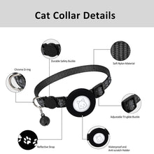 Load image into Gallery viewer, Pet Cat Reflective Collar with Bell for AirTag 2nd Gen / AirTag 1st Gen, Blue, Purple, Black, Pink, Orange, Light Green, Rose Red, Green, Yellow