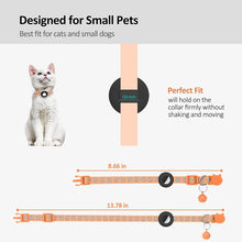 Load image into Gallery viewer, Pet Cat Reflective Collar with Bell for AirTag 2nd Gen / AirTag 1st Gen, Blue, Purple, Black, Pink, Orange, Light Green, Rose Red, Green, Yellow