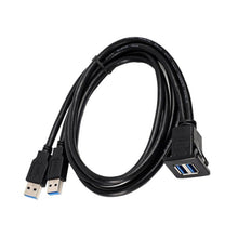 Load image into Gallery viewer, RF-56 Dual-port USB3.0 Waterproof Cable Car Dashboard Audio Extension Line, Cable Length: 1m, Dashboard Audio Extension Line