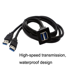 Load image into Gallery viewer, RF-56 Dual-port USB3.0 Waterproof Cable Car Dashboard Audio Extension Line, Cable Length: 1m, Dashboard Audio Extension Line
