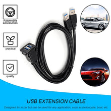 Load image into Gallery viewer, RF-56 Dual-port USB3.0 Waterproof Cable Car Dashboard Audio Extension Line, Cable Length: 1m, Dashboard Audio Extension Line