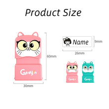 Load image into Gallery viewer, Clothing Seal For Children Kindergarten Student Name Photosensitive Seal, Green, Pink