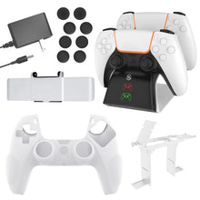 Load image into Gallery viewer, JYS JYS-P5151 For PS5 12 In 1 Handle Charger + Rocker Cap + Privacy Cover + Silicone Cover + Bracket Set, JYS-P5151