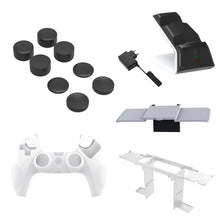 Load image into Gallery viewer, JYS JYS-P5151 For PS5 12 In 1 Handle Charger + Rocker Cap + Privacy Cover + Silicone Cover + Bracket Set, JYS-P5151