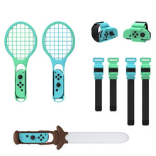 Load image into Gallery viewer, DOBE TNS-2123 Sports Lightsaber + Leg Strap + Tennis Racket + Wrist Strap 7 In 1 Sports Set For Nintendo Switch, DOBE 7 In 1
