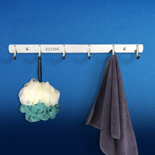 Load image into Gallery viewer, 304 Stainless Steel No Punching Door Rear Coat Hook, 3 Hooks, 4 Hooks, 5 Hooks, 6 Hooks, 7 Hooks, 8 Hooks, 201 Butterfly Hook