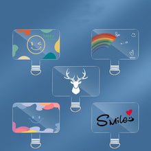 Load image into Gallery viewer, Universal Phone Lanyard Gasket Back Stick TPU Connecting Piece, Smile, Colored Smiley Face, Happy, Rainbow, Deer, Adorable Tiger
