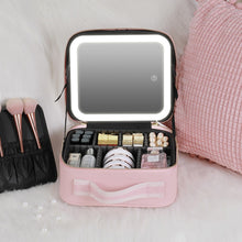Load image into Gallery viewer, NICELAND TM1060 Large Capacity With Lamp Makeup Bag Portable, Small Pink, Small Black, Large Pink, Large Black