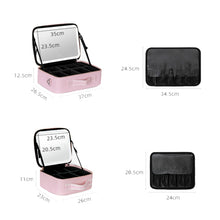 Load image into Gallery viewer, NICELAND TM1060 Large Capacity With Lamp Makeup Bag Portable, Small Pink, Small Black, Large Pink, Large Black