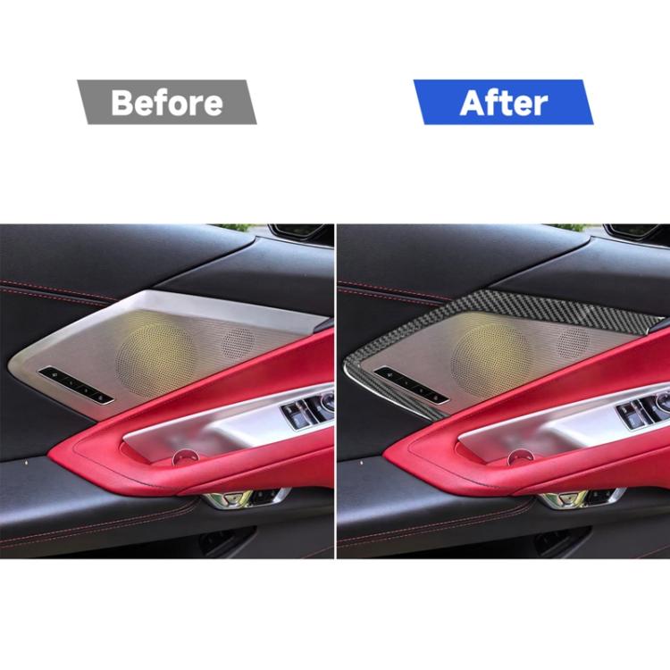 For Chevrolet Corvette C8 2pcs /Set Car Door Speaker Frame Sticker