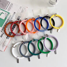 Load image into Gallery viewer, 3 PCS Phone Case Silicone Bracelet Keychain Anti-fall Phone Lanyard with Patch, Pink, Purple, Blue, Lemon Yellow, Orange, Red, Black, White, Mint Green