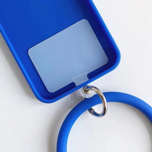 Load image into Gallery viewer, 3 PCS Phone Case Silicone Bracelet Keychain Anti-fall Phone Lanyard with Patch, Pink, Purple, Blue, Lemon Yellow, Orange, Red, Black, White, Mint Green