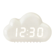Load image into Gallery viewer, 1966 Cute Cloud Shape Voice-activated LED Bedside Alarm Clock, White, Blue