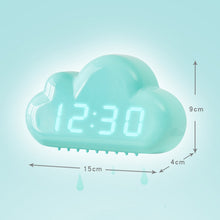 Load image into Gallery viewer, 1966 Cute Cloud Shape Voice-activated LED Bedside Alarm Clock, White, Blue