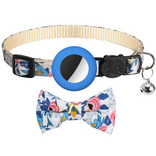 Load image into Gallery viewer, Anti-Lost Printed Bow Pet Collar with Bell for AirTag 2nd Gen / AirTag 1st Gen, Yellow, Blue, Pink, Deep Blue, Orange, Mint Green