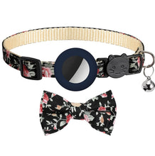 Load image into Gallery viewer, Anti-Lost Printed Bow Pet Collar with Bell for AirTag 2nd Gen / AirTag 1st Gen, Yellow, Blue, Pink, Deep Blue, Orange, Mint Green