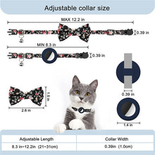 Load image into Gallery viewer, Anti-Lost Printed Bow Pet Collar with Bell for AirTag 2nd Gen / AirTag 1st Gen, Yellow, Blue, Pink, Deep Blue, Orange, Mint Green