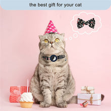 Load image into Gallery viewer, Anti-Lost Printed Bow Pet Collar with Bell for AirTag 2nd Gen / AirTag 1st Gen, Yellow, Blue, Pink, Deep Blue, Orange, Mint Green