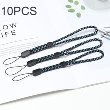 Load image into Gallery viewer, 10 PCS Adjustable Mobile Phone Lanyard Short Type Lanyard Wrist Anti-lost Lanyard, Jacquard Green, Jacquard Blue, Jacquard Red, Black