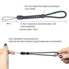 Load image into Gallery viewer, 10 PCS Adjustable Mobile Phone Lanyard Short Type Lanyard Wrist Anti-lost Lanyard, Jacquard Green, Jacquard Blue, Jacquard Red, Black