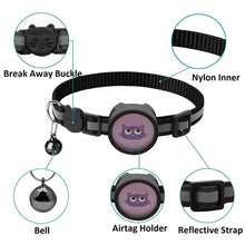 Load image into Gallery viewer, Pet Reflective Collar with Bell for AirTag 2nd Gen / AirTag 1st Gen, Red, Purple, Black, Pink