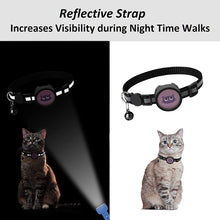 Load image into Gallery viewer, Pet Reflective Collar with Bell for AirTag 2nd Gen / AirTag 1st Gen, Red, Purple, Black, Pink