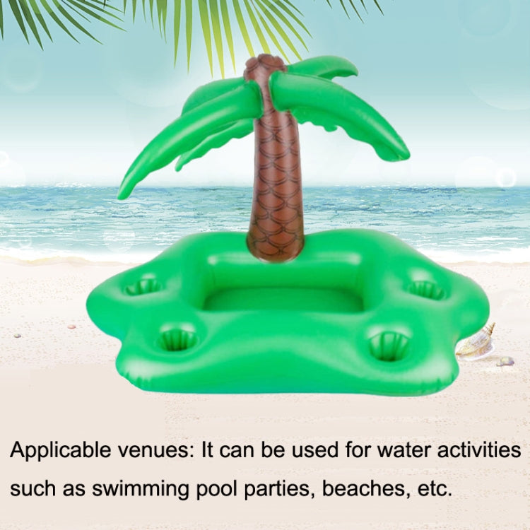 PVC Ice Bar Ice Tray Thickened Floating Bed Water Inflatable Floating Row, Coconut Tree