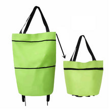 Load image into Gallery viewer, Portable Shopping Cart Foldable Tote With Wheels, Red, Green, Blue, Black, Orange