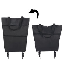 Load image into Gallery viewer, Portable Shopping Cart Foldable Tote With Wheels, Red, Green, Blue, Black, Orange