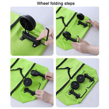 Load image into Gallery viewer, Portable Shopping Cart Foldable Tote With Wheels, Red, Green, Blue, Black, Orange