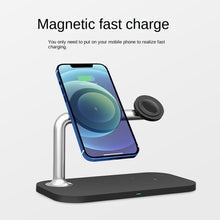 Load image into Gallery viewer, 3 In 1 Magnetic Wireless Charger For iPhone12/13/14/15/16&amp;iWatch&amp;AirPods, 3 In 1 Black