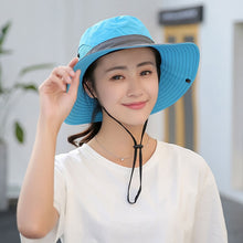 Load image into Gallery viewer, 9002 Summer Women Outdoor Sun Hats Fisherman Hat With Ponytail Hole