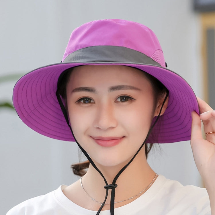 9002 Summer Women Outdoor Sun Hats Fisherman Hat With Ponytail Hole
