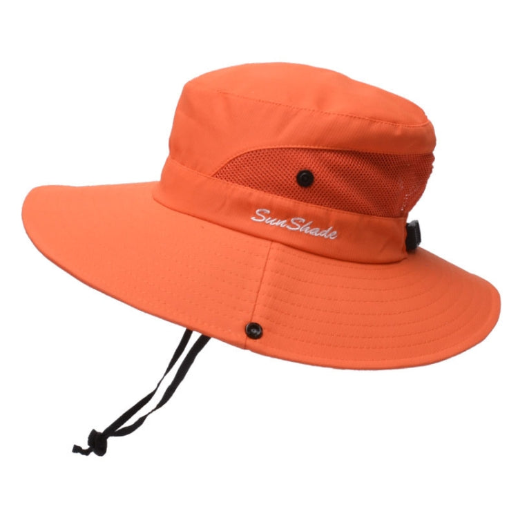 9002 Summer Women Outdoor Sun Hats Fisherman Hat With Ponytail Hole