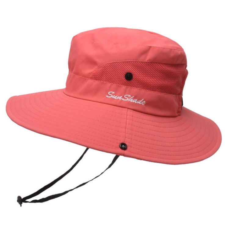 9002 Summer Women Outdoor Sun Hats Fisherman Hat With Ponytail Hole