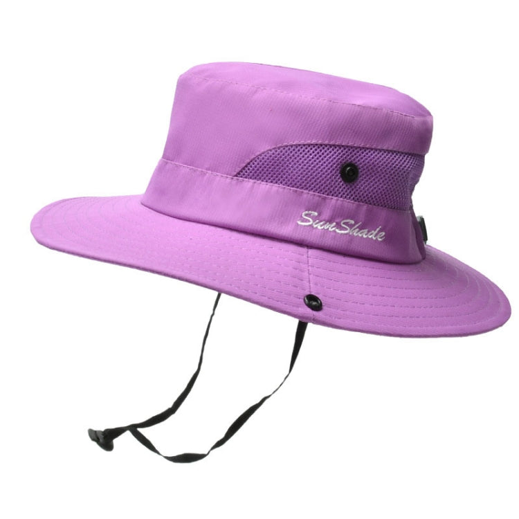 9002 Summer Women Outdoor Sun Hats Fisherman Hat With Ponytail Hole