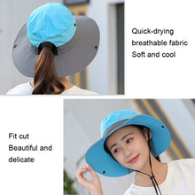 Load image into Gallery viewer, 9002 Summer Women Outdoor Sun Hats Fisherman Hat With Ponytail Hole
