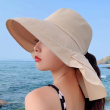 Load image into Gallery viewer, 8062 Women Summer Neck Protection Sunscreen Hat Large Brim Fisherman Hat, 8062 Blue, 8062 Purple, 8062 Khaki, 8062 Black, 8062 Pink, 8062 Navy, 8062 Beige, 8062 Dark Gray, 8062 Army Green, 8062 Light Gray
