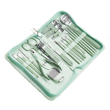 Load image into Gallery viewer, Stainless Steel Nail Clipper Nail Art Tool Set, Color:, 22 PCS/Set (Green), 16 PCS/Set (Green), 12 PCS/Set (Green), 10 PCS/Set (Green), 7 PCS/Set (Green), 26 PCS/Set (Blue), 18 PCS/Set (Blue), 9 PCS/Set (Blue)