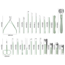 Load image into Gallery viewer, Stainless Steel Nail Clipper Nail Art Tool Set, Color:, 22 PCS/Set (Green), 16 PCS/Set (Green), 12 PCS/Set (Green), 10 PCS/Set (Green), 7 PCS/Set (Green), 26 PCS/Set (Blue), 18 PCS/Set (Blue), 9 PCS/Set (Blue)
