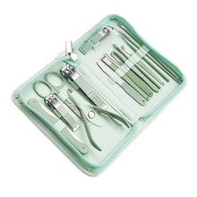 Load image into Gallery viewer, Stainless Steel Nail Clipper Nail Art Tool Set, Color:, 22 PCS/Set (Green), 16 PCS/Set (Green), 12 PCS/Set (Green), 10 PCS/Set (Green), 7 PCS/Set (Green), 26 PCS/Set (Blue), 18 PCS/Set (Blue), 9 PCS/Set (Blue)