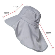 Load image into Gallery viewer, 8112 Ladies Sunshade Large Brim Ponytail Bucket Hat, 8112 Black, 8112 Pink, 8112 Grey, 8112 Khaki, 8112 Beige