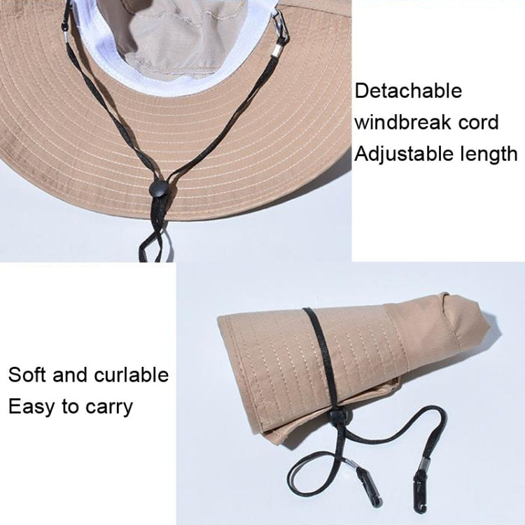 8112 Ladies Sunshade Large Brim Ponytail Bucket Hat